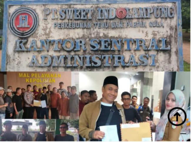 Warga empat kecamatan datangi Kantor PT Sweet Indo Lampung.