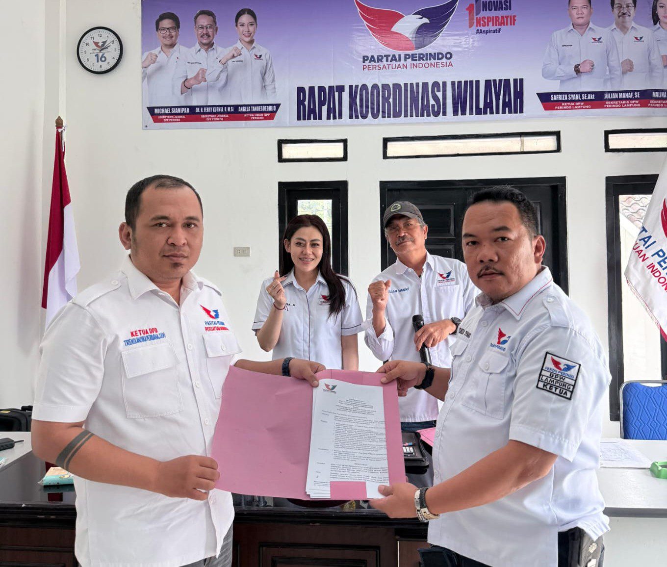 Trendi Andika Perdana Kembali Pimpin Perindo Way Kanan Periode 2024–2029