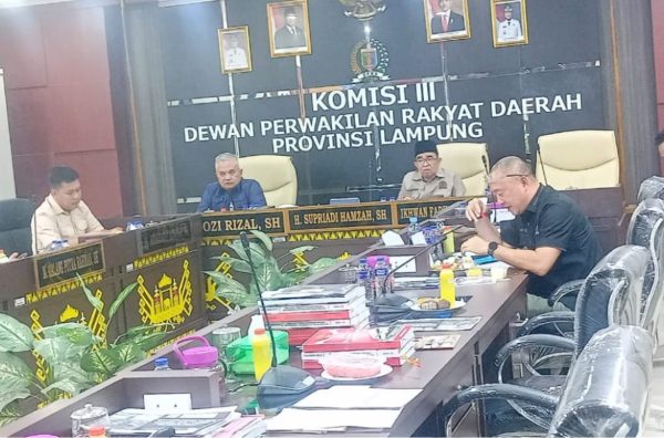 DPRD Lampung Perketat Pengawasan PAD, Komisi III Gelar RDP Bersama OPD