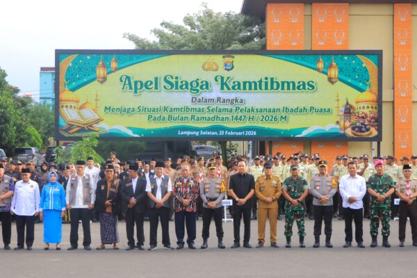 Pemprov Lampung Dukung Penuh Apel Siaga Kamtibmas Ramadan di Polda Lampung