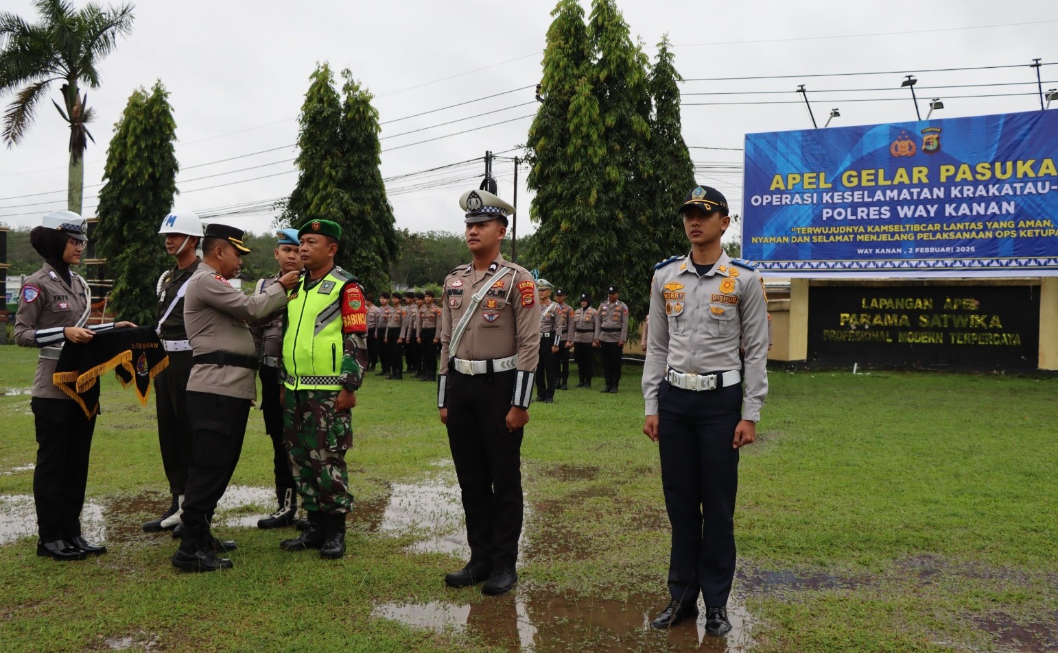 Polres Way Kanan Gelar Apel Operasi Keselamatan Krakatau 2026 Jelang Idul Fitri