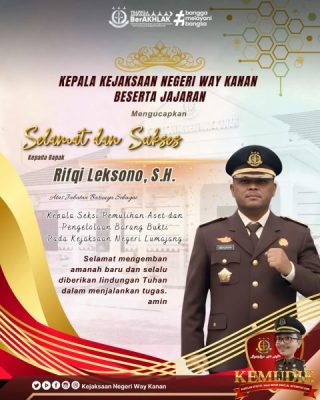 Rifki Leksono Resmi Jabat Kasi Pemulihan Aset Kejari Lumajang, Johan Beri Dukungan