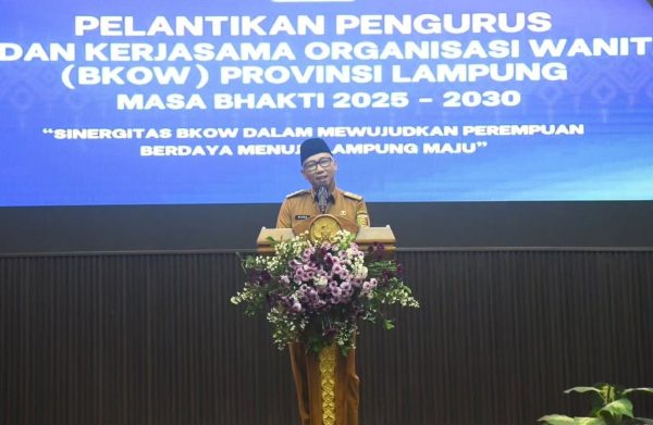 Rahmat Mirzani Djausal Lantik BKOW Lampung 2025–2030, Tegaskan Komitmen Pemberdayaan Perempuan