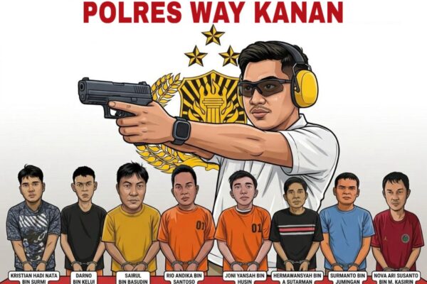 Pelarian 8 Buron Berhasil Dihentikan, Polres Way Kanan Ringkus Seluruh Tahanan Kabur
