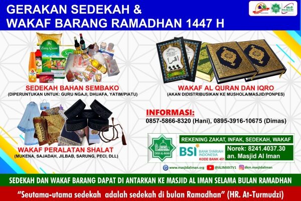 Dari Kita untuk Umat: DKM Al Iman Gedong Meneng Ajak Jamaah Berbagi di Bulan Suci