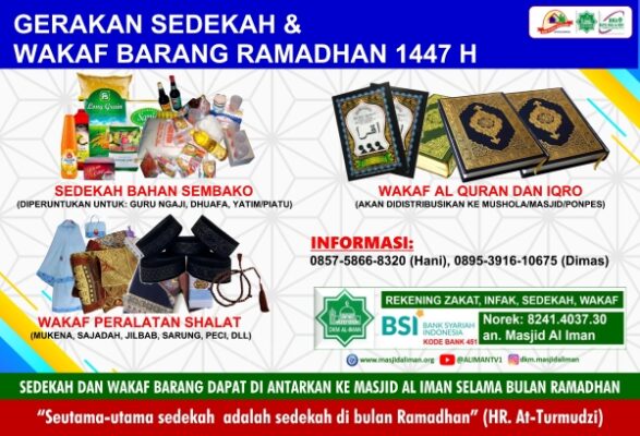 Dari Kita untuk Umat: DKM Al Iman Gedong Meneng Ajak Jamaah Berbagi di Bulan Suci