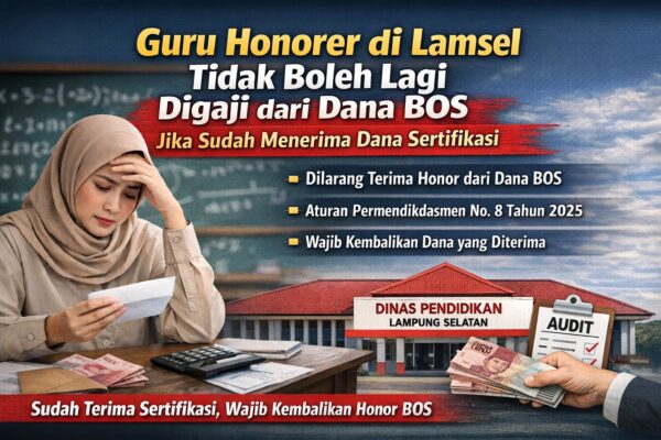 Terima Tunjangan Sertifikasi, Guru Honorer Lamsel Tak Lagi Digaji dari BOS