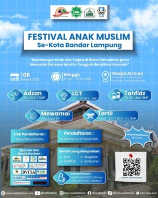 Festival Anak Muslim Se-Kota Bandar Lampung Digelar di Masjid Al Iman, Semarakkan Ramadhan 1447 H
