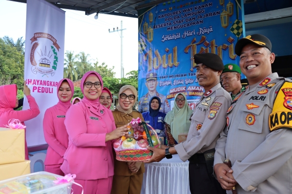 Operasi Ketupat Krakatau 2026, Kapolres dan Bupati Way Kanan Tinjau Kesiapan Pos Pengamanan Lebaran
