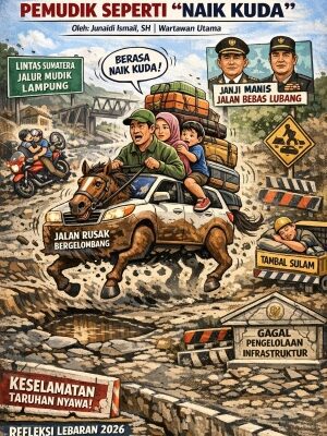 Melintas di Lampung Pemudik seperti “Naik Kuda”