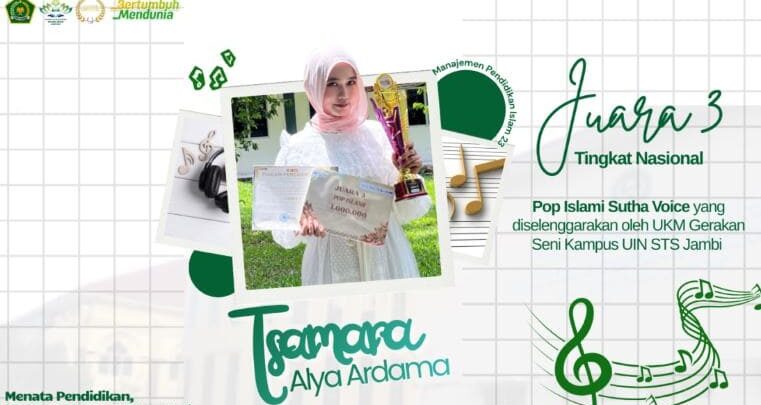 Suara Emas dari UIN RIL, Tsamara Alya Ardama Tembus Juara Nasional