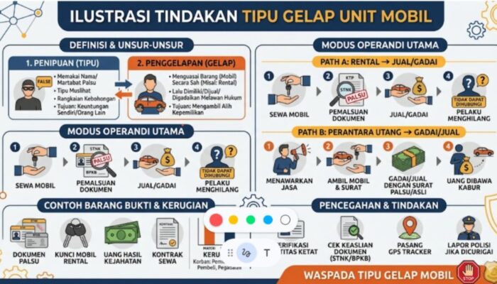 Sindikat Tipu-Gelap Mobil Terungkap, Polda Lampung Periksa Sejumlah Saksi