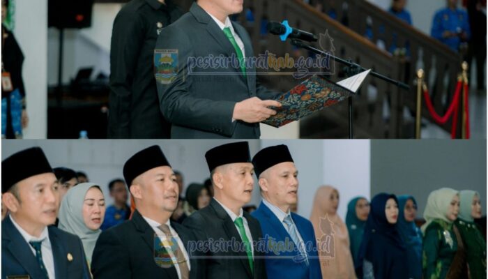 Bupati Dedi Irawan Lantik 9 Pejabat Pimpinan Tinggi Pratama Pesisir Barat