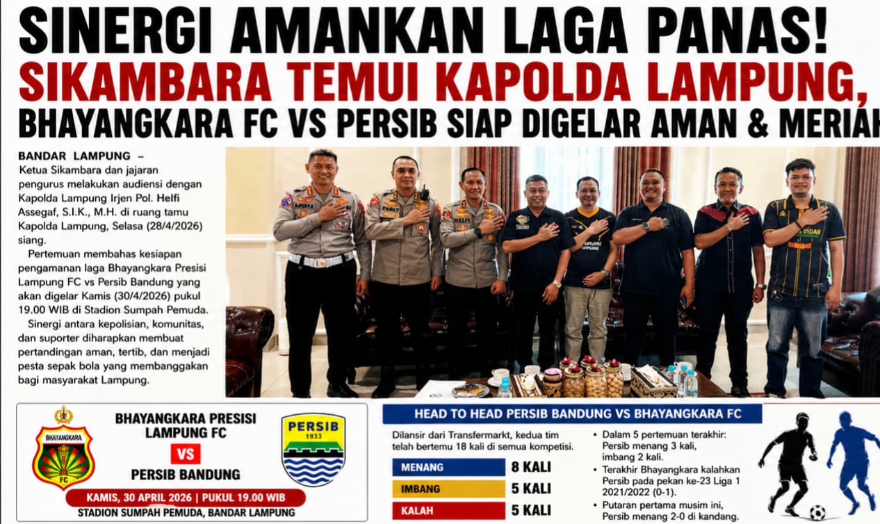 Audiensi dengan Kapolda, Sikambara Dorong Pertandingan Aman dan Meriah