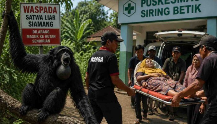Warga Way Panas Resah, Seorang Ibu Jadi Korban Gigitan Siamang