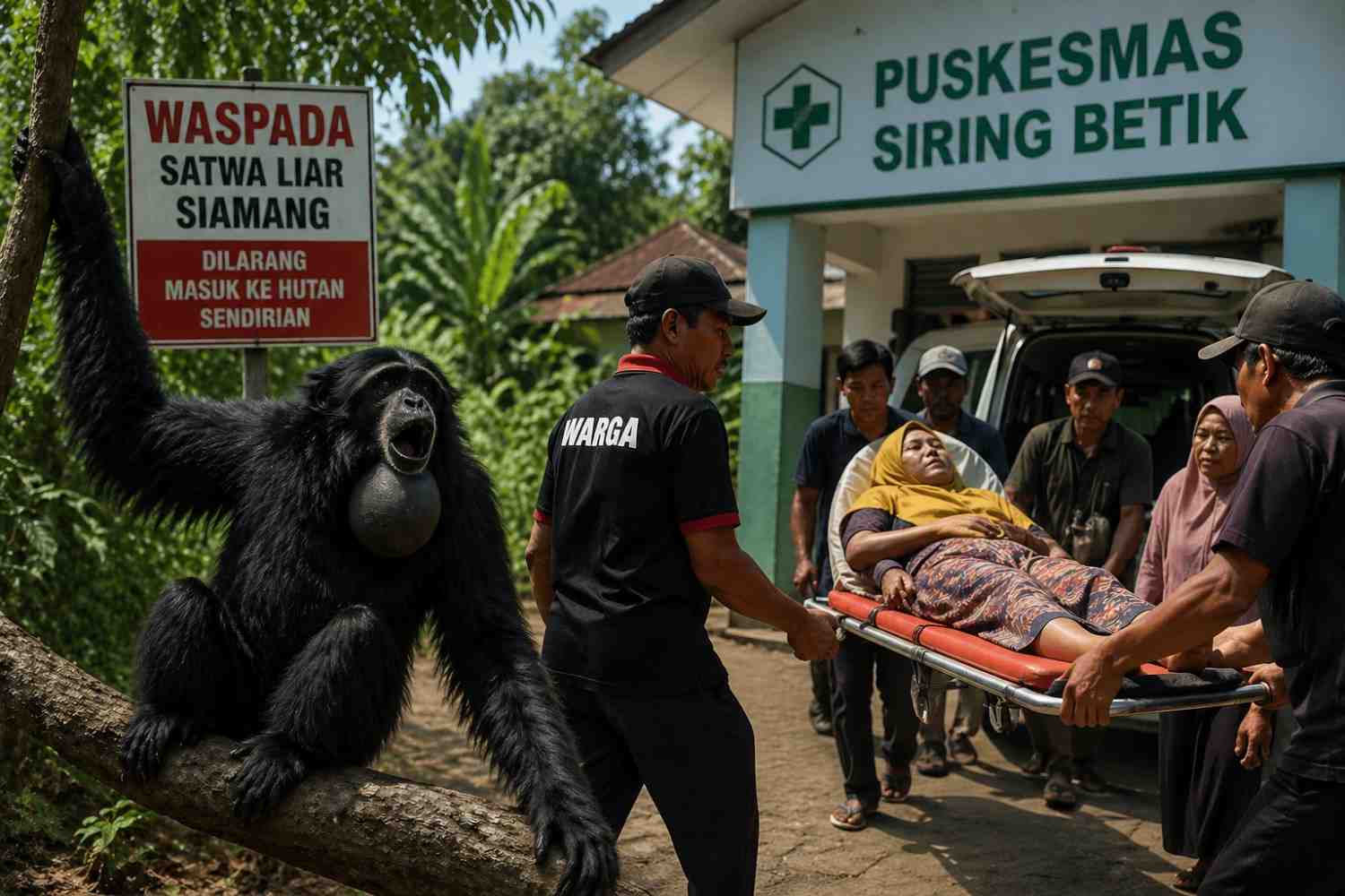 Warga Way Panas Resah, Seorang Ibu Jadi Korban Gigitan Siamang