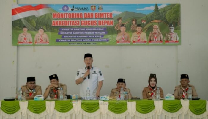 Dedi Irawan Buka Monitoring dan Bimtek Akreditasi Gugus Depan Pramuka Pesisir Barat