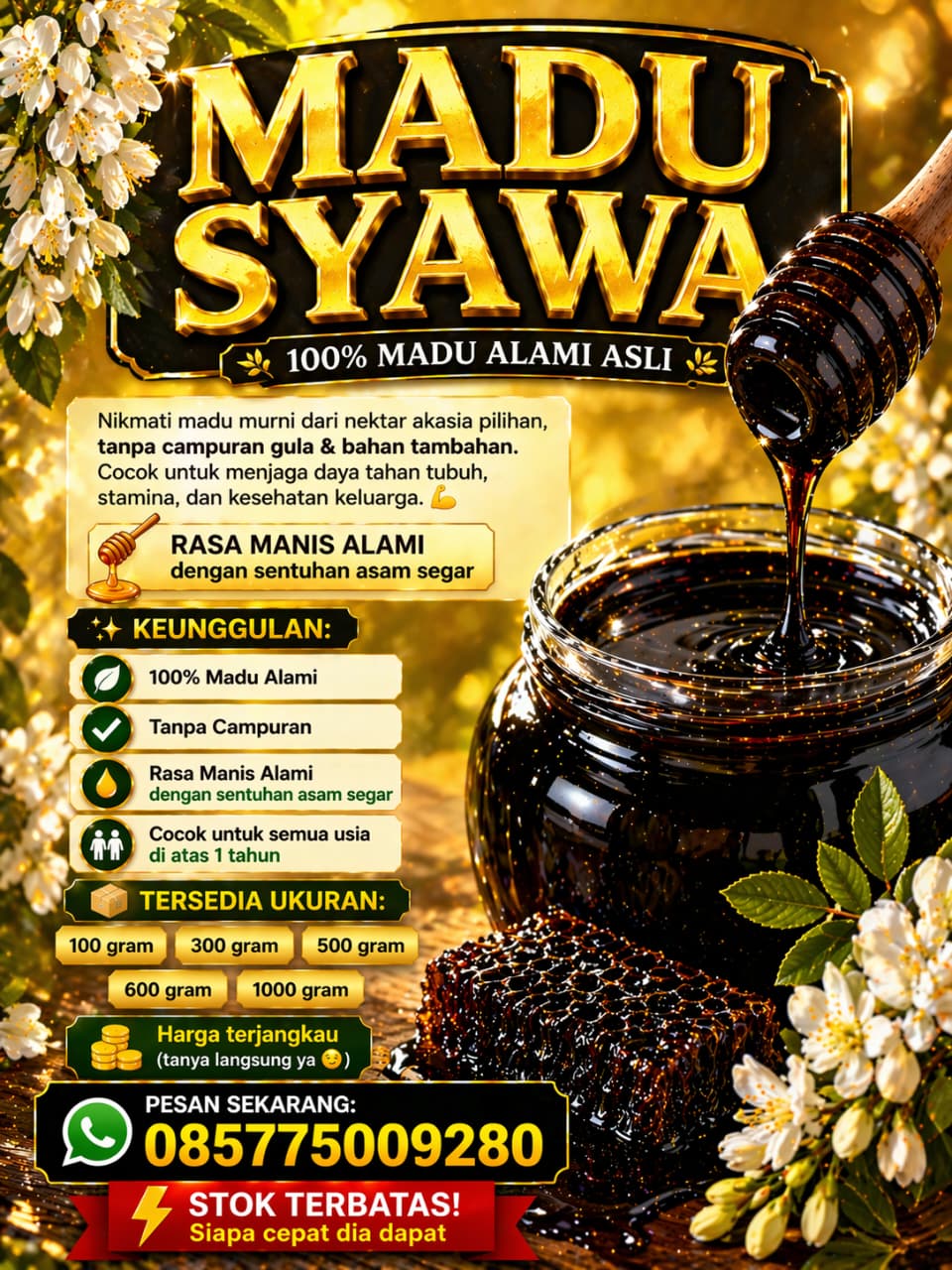 Madu Syawa, Madu Murni Tanpa Campuran Hadir untuk Jaga Kesehatan Keluarga