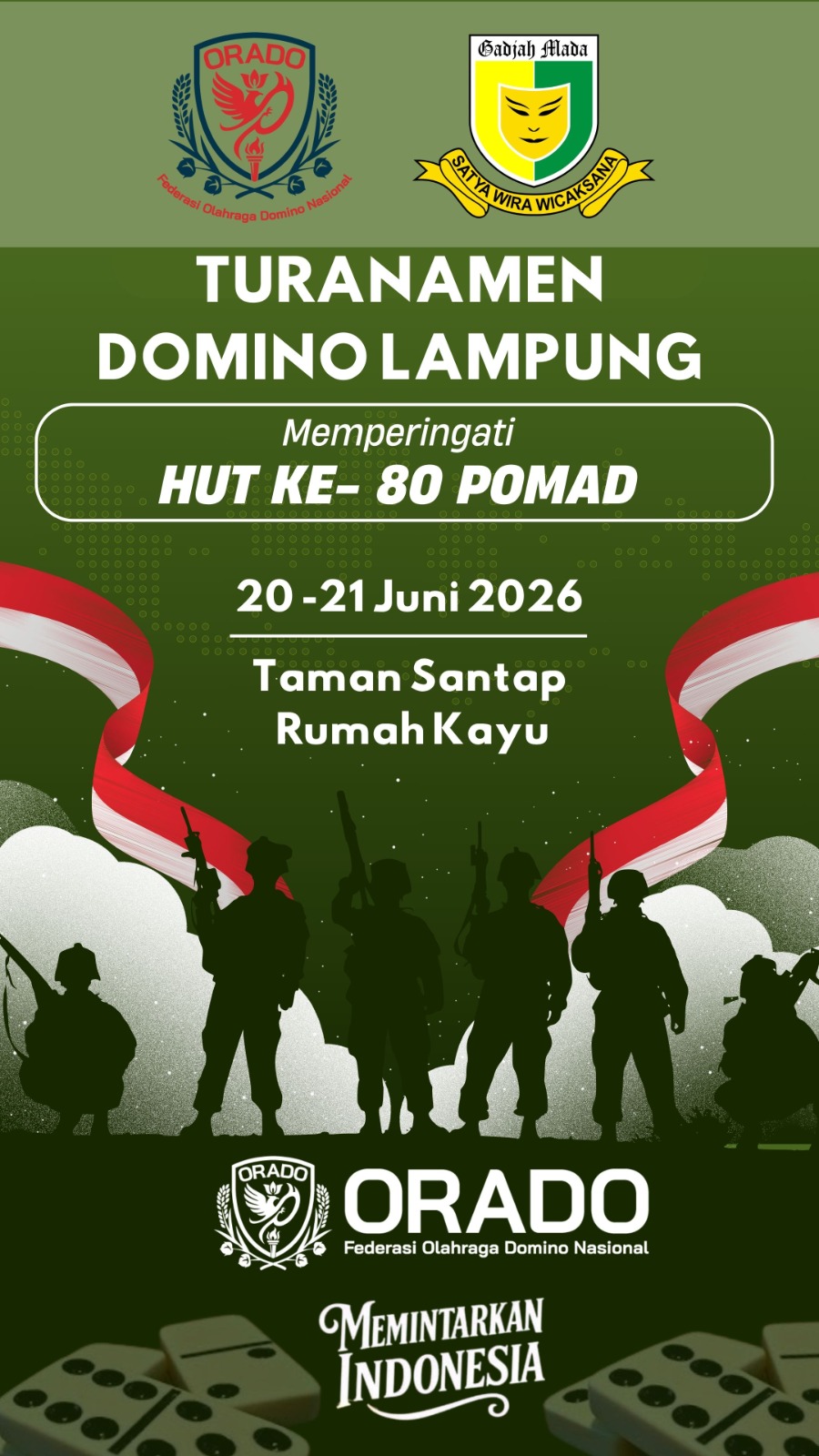 ORADO Lampung Gelar Turnamen Domino Peringati HUT ke-80 POMAD