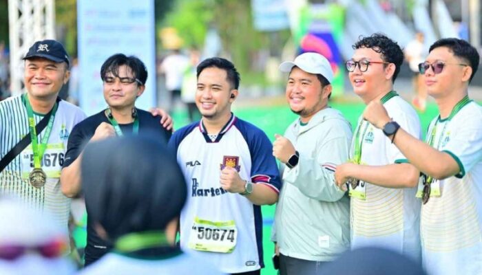 HIPMI Syari’ah Lampung Antusias Ikuti HIPMI Half Marathon Lampung 2026