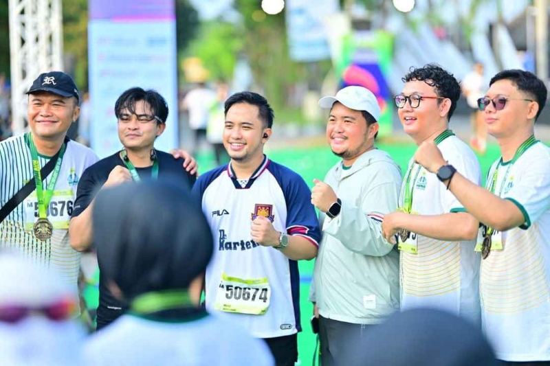 HIPMI Syari’ah Lampung Antusias Ikuti HIPMI Half Marathon Lampung 2026