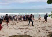 Polres Pesisir Barat dan Tim SAR Evakuasi Korban Tenggelam di Pantai Labuhan Jukung