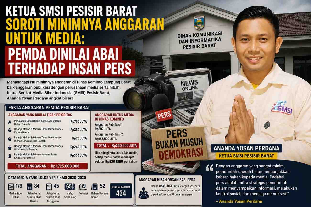 Ada Ketimpangan? Alokasi Anggaran Media di Pesisir Barat Dipertanyakan