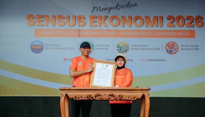 Pimpin Apel Siaga di Lampung, Kepala BPS RI Ajak Sukseskan Sensus Ekonomi 2026