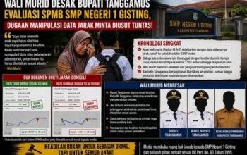 Tuntut Keadilan SPMB SMPN 1 Gisting, Wali Murid: Jangan Sampai Anak yang Jujur Jadi Korban